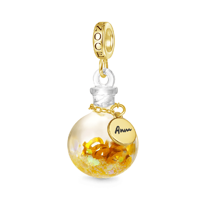 Sequin Luminous Quicksand Bottle Pendant
