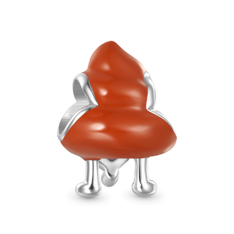 Poop Embraces Heart Charm
