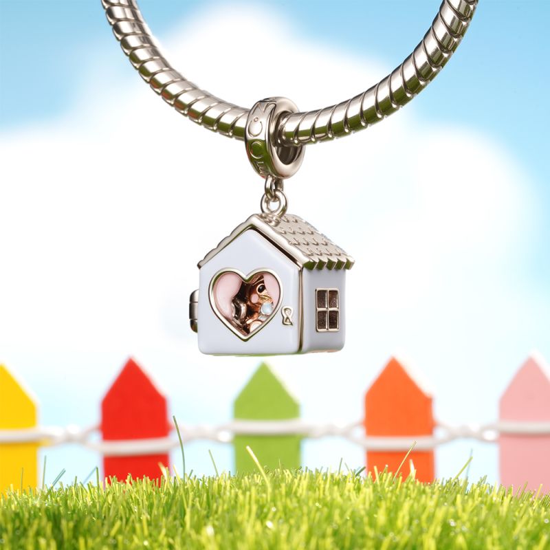 Teddie in a House Pendant