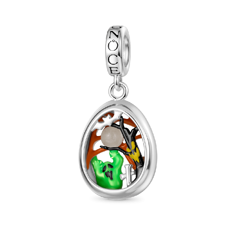 Halloween Landscape Egg Pendant