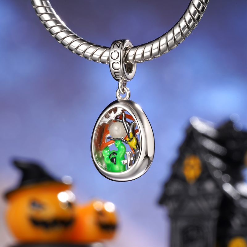 Halloween Landscape Egg Pendant