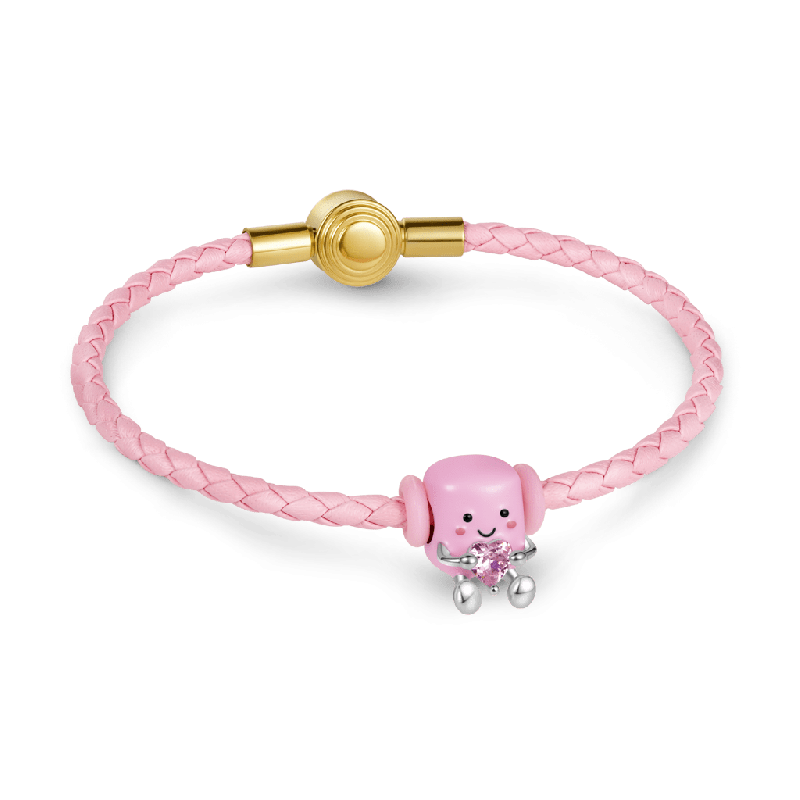 Pink Snap Basic Bracelet