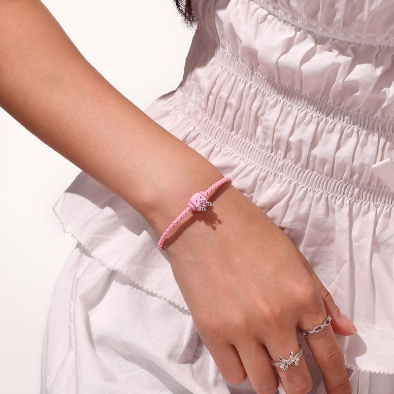 Pink Snap Basic Bracelet