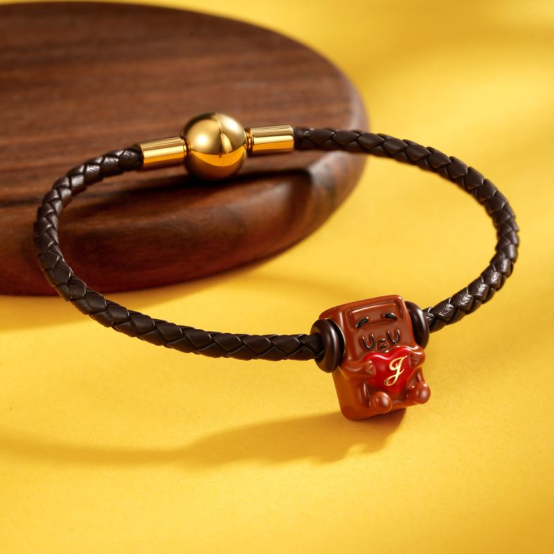 Brown Snap Basic Bracelet