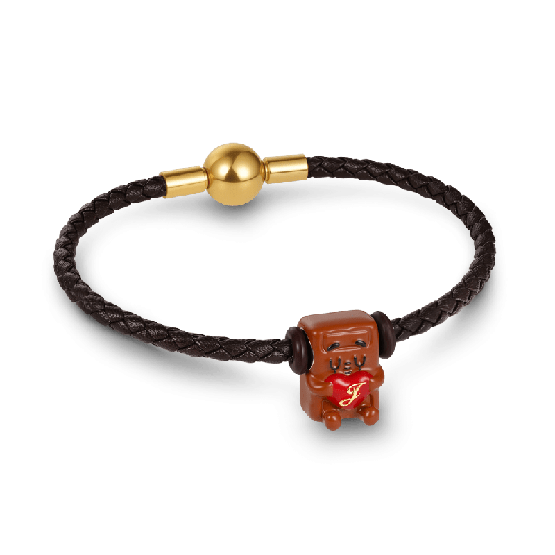 Brown Snap Basic Bracelet
