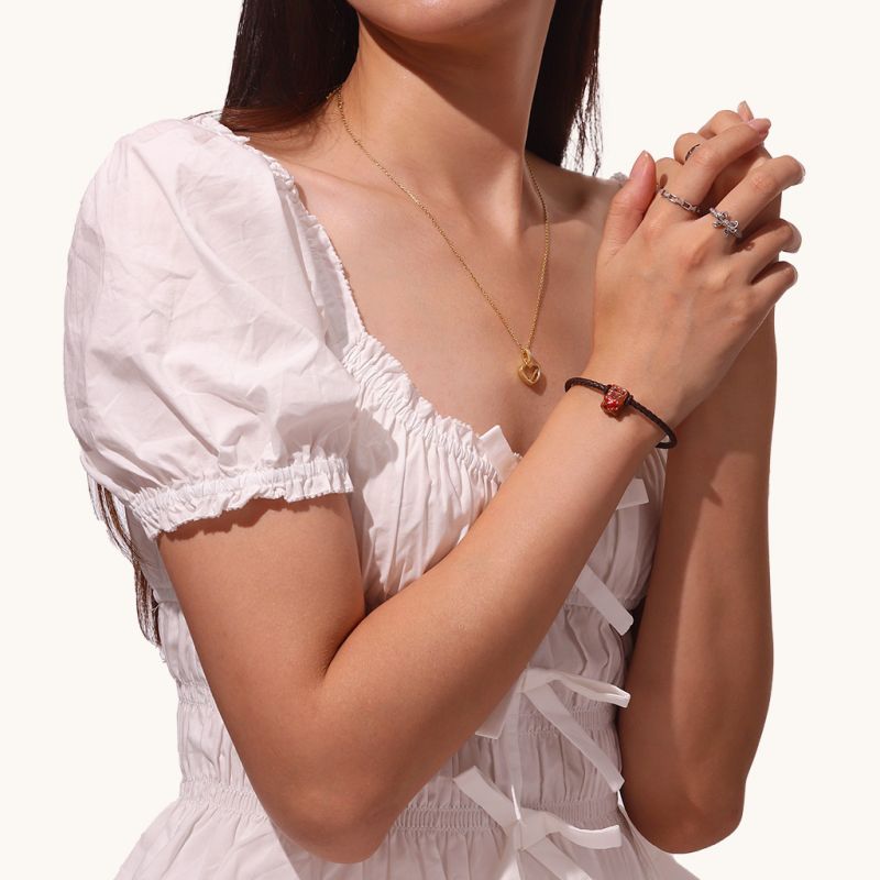 Brown Snap Basic Bracelet