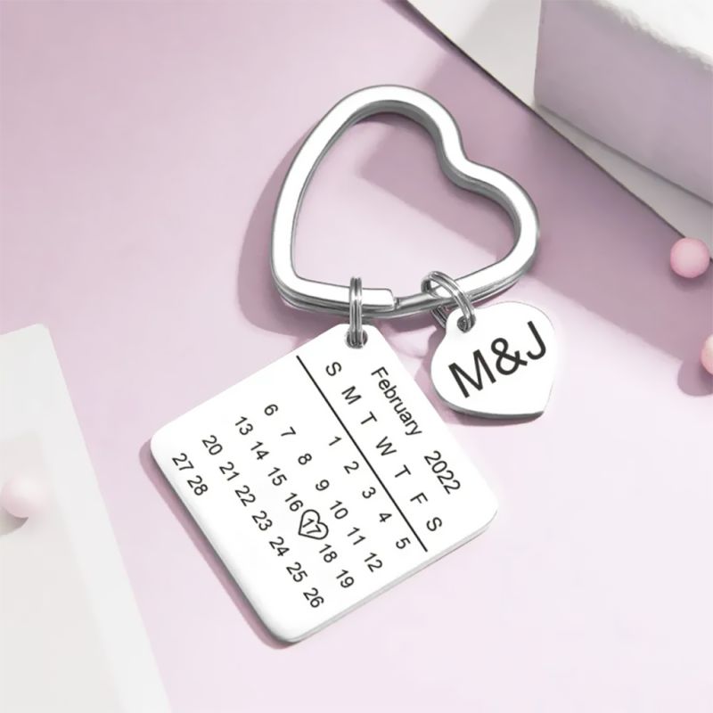 Engraved Calendar Keychain