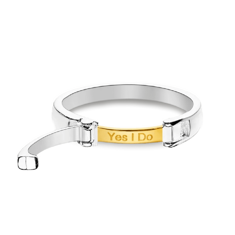 Engraved Buckle Womens Ring