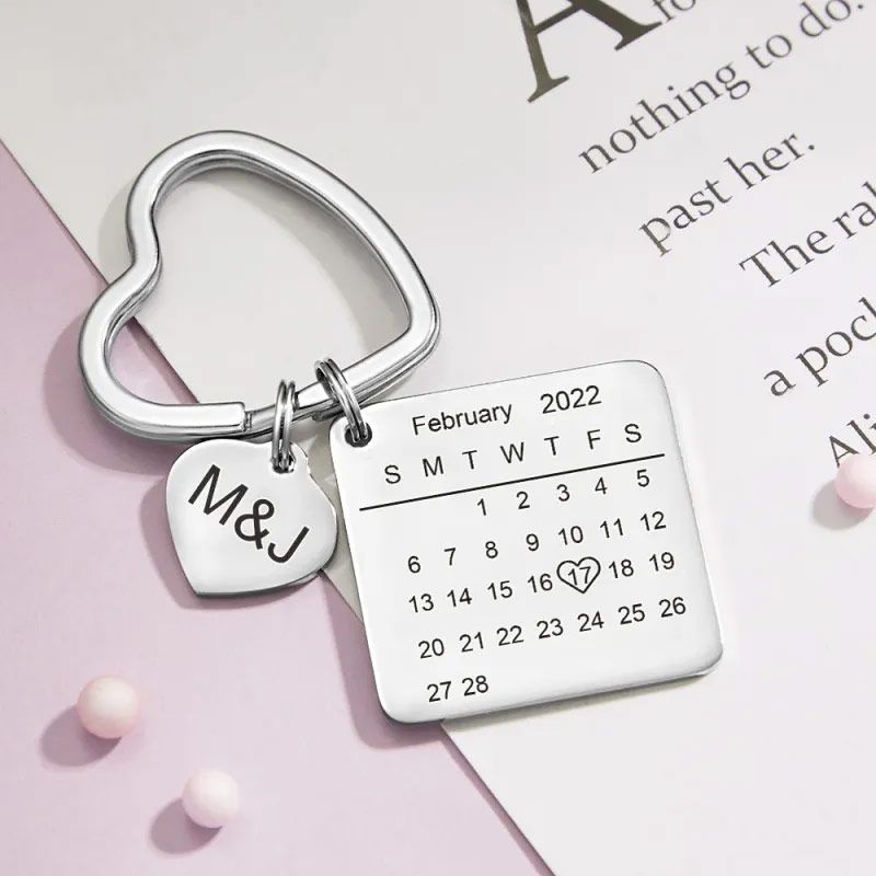Engraved Calendar Keychain