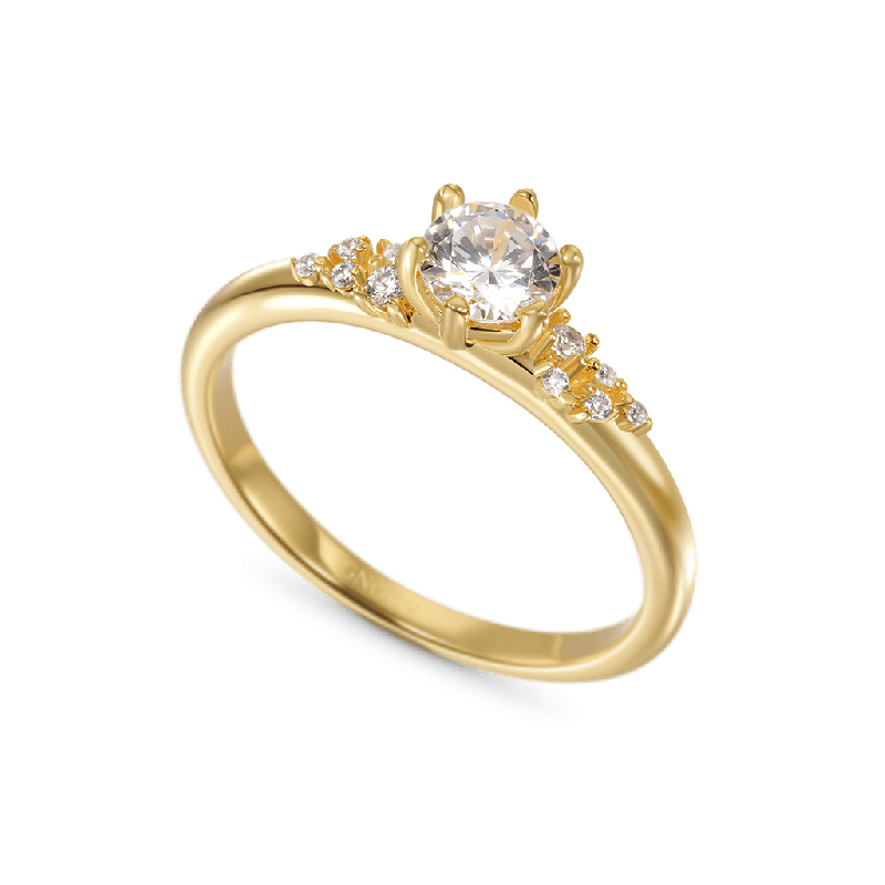 14K/10K Solid Gold Round Cut Ring