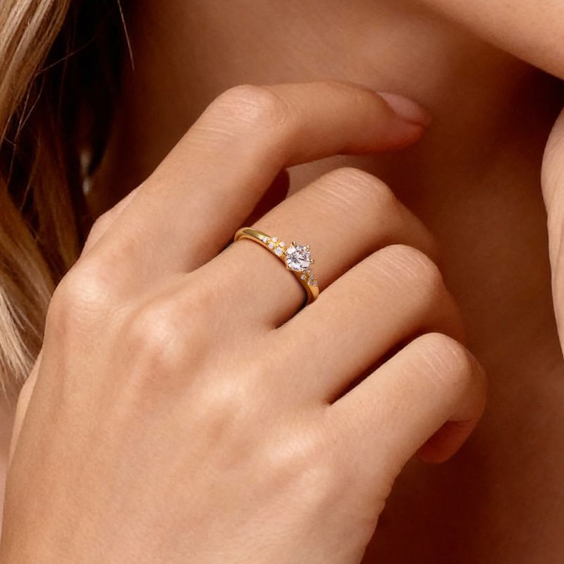14K/10K Solid Gold Round Cut Ring