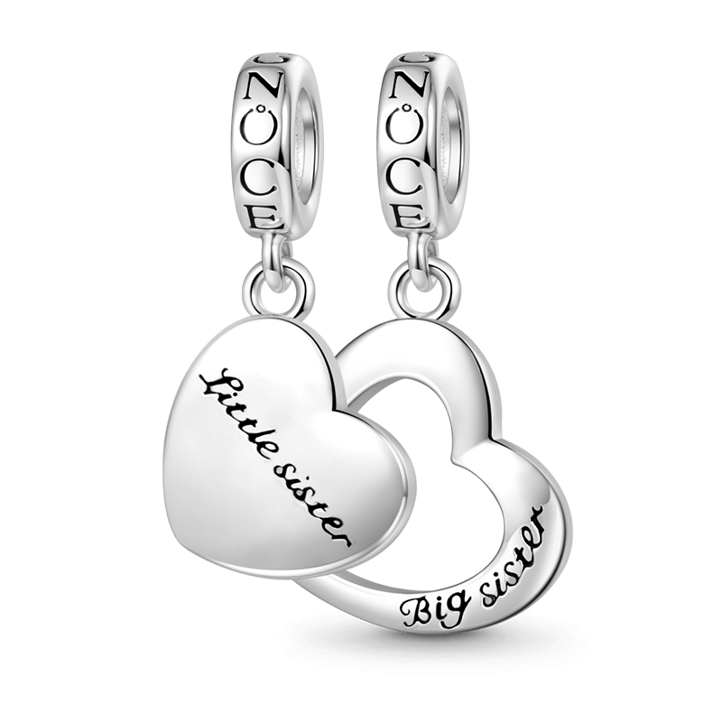 Little sister&Big sister Heart Pendant
