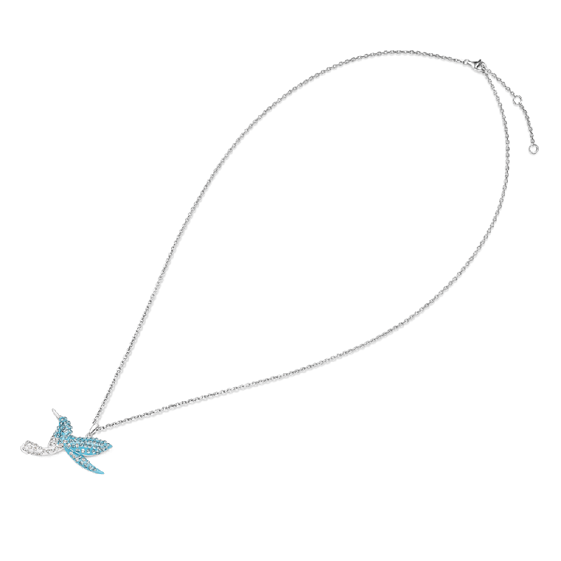 Hummingbird Pavé Pendant Necklace