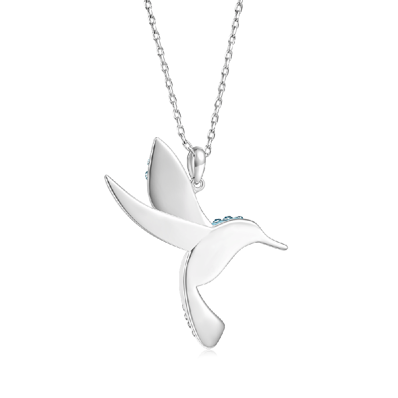 Hummingbird Pavé Pendant Necklace