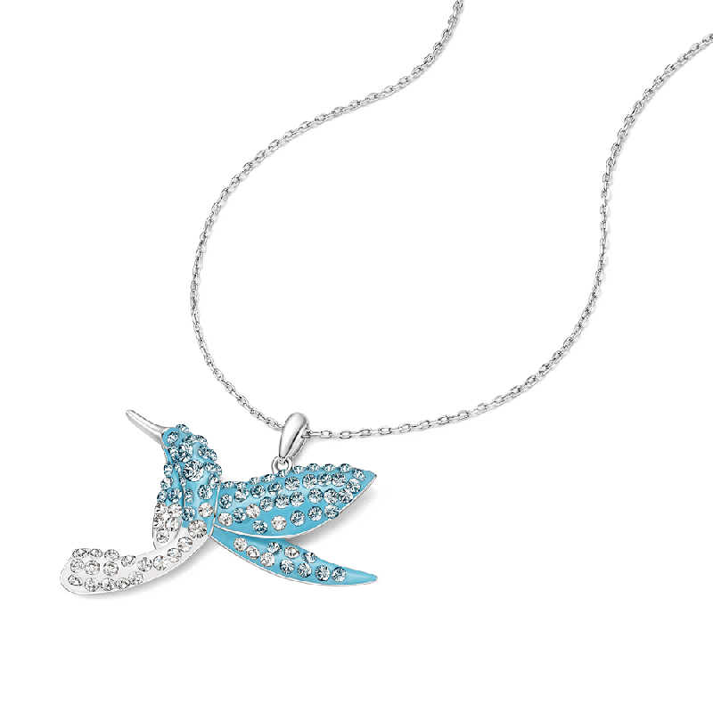 Hummingbird Pavé Pendant Necklace