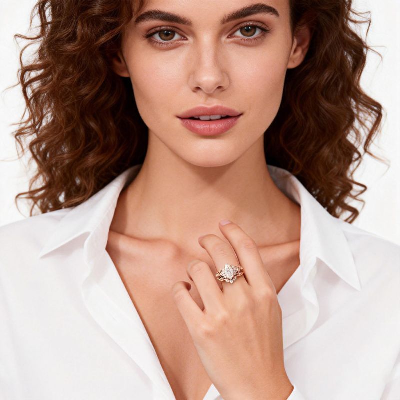 Filigree Marquise-Cut Ring