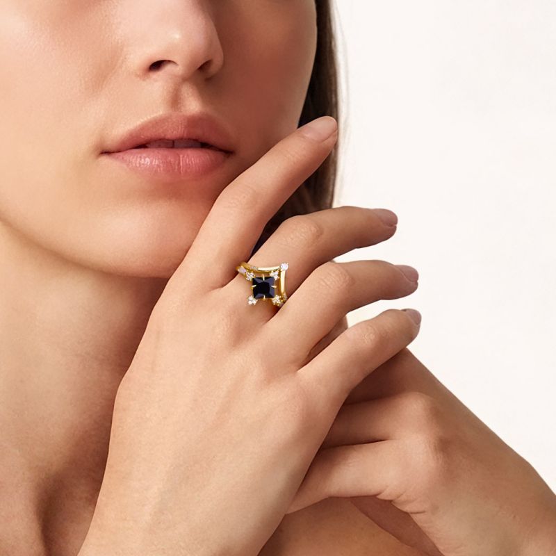 Princess-Cut Stackable Ring