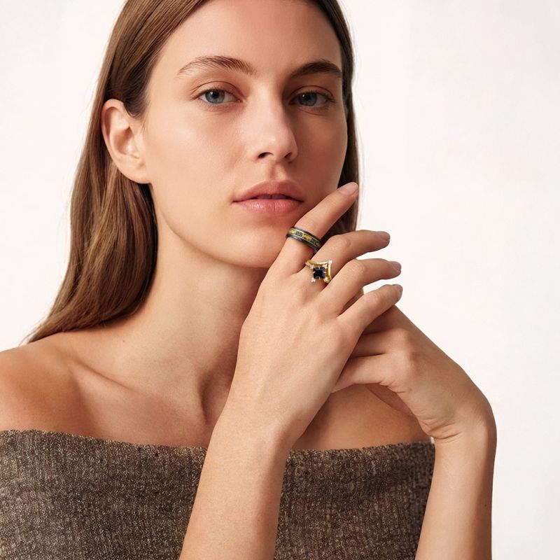 Princess-Cut Stackable Ring