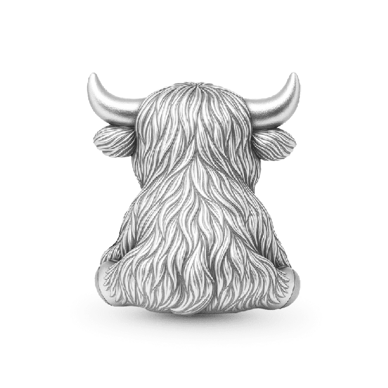 Highland Cow with Four Babies Charm