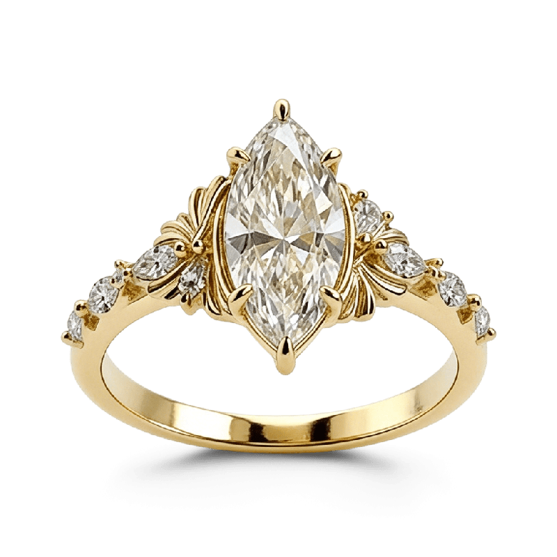 Filigree Marquise-cut Ring