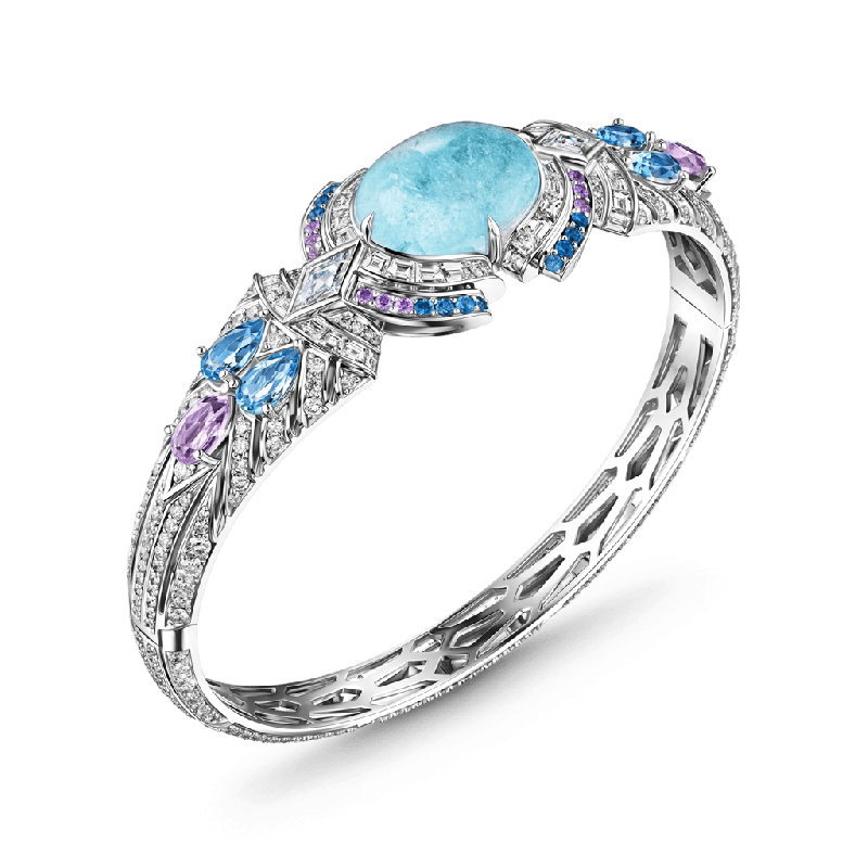 Multi-Blue Gemstone Ring