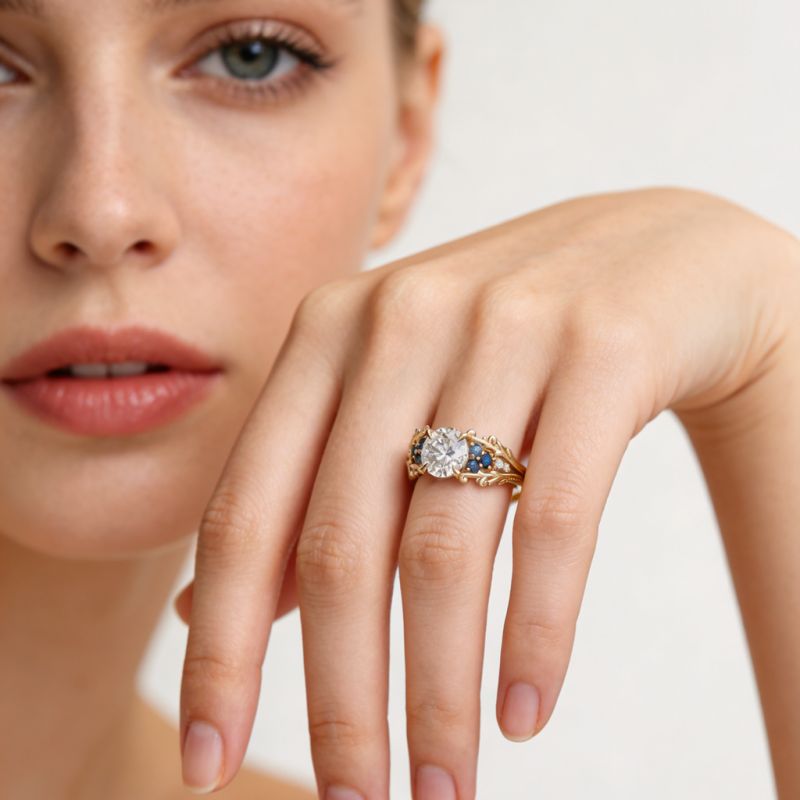 Nature-Inspired Round-cut Ring