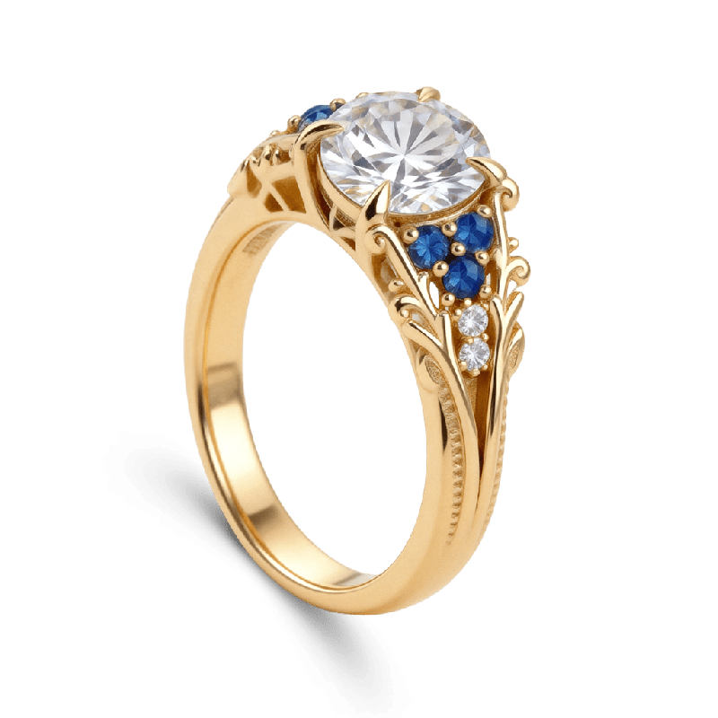 Nature-Inspired Round-cut Ring