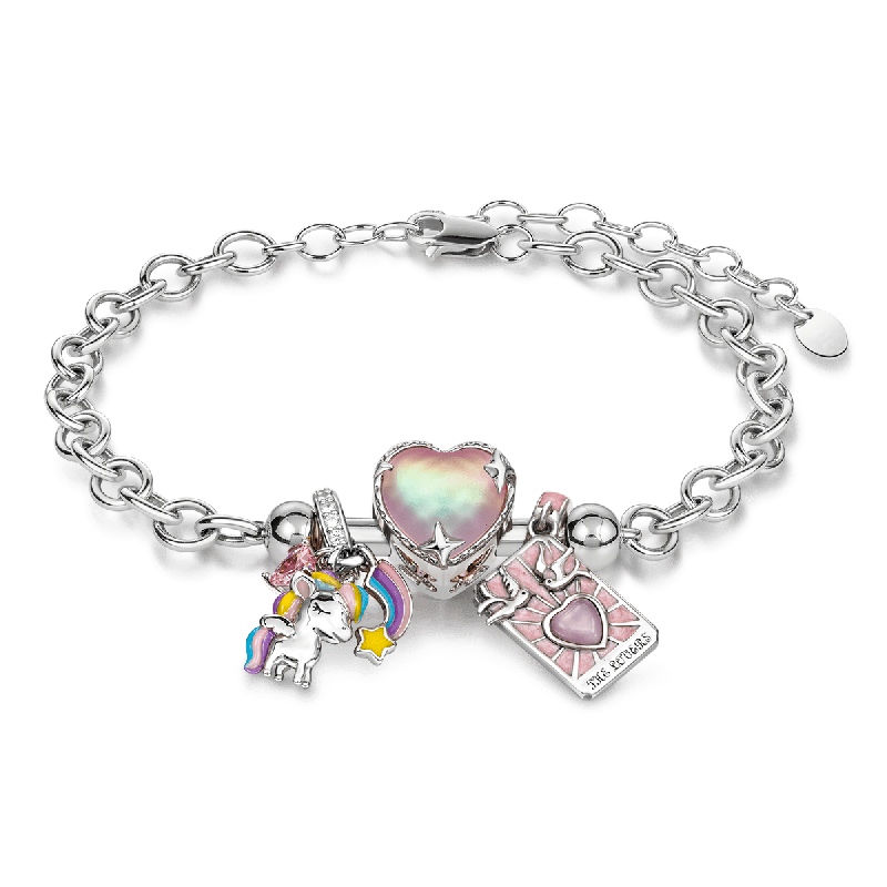 Heart Tarot Charm Bracelet Set