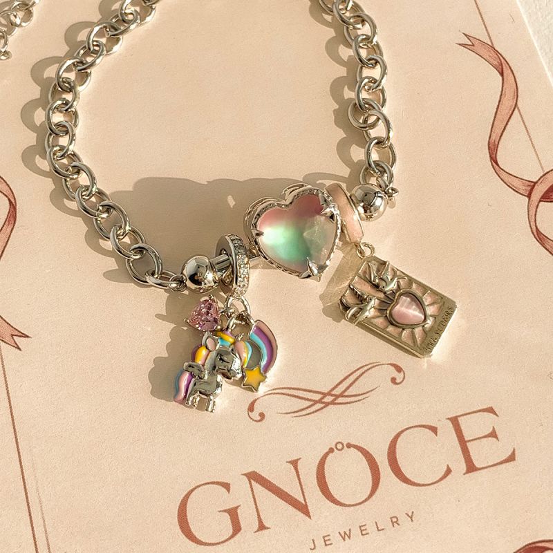 Heart Tarot Charm Bracelet Set