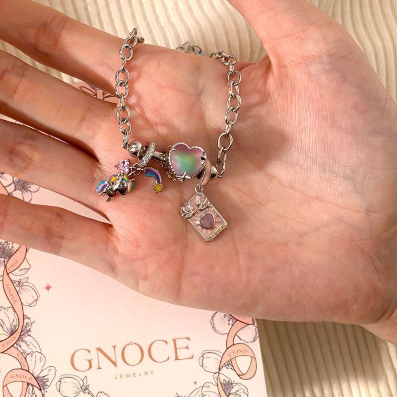 Heart Tarot Charm Bracelet Set