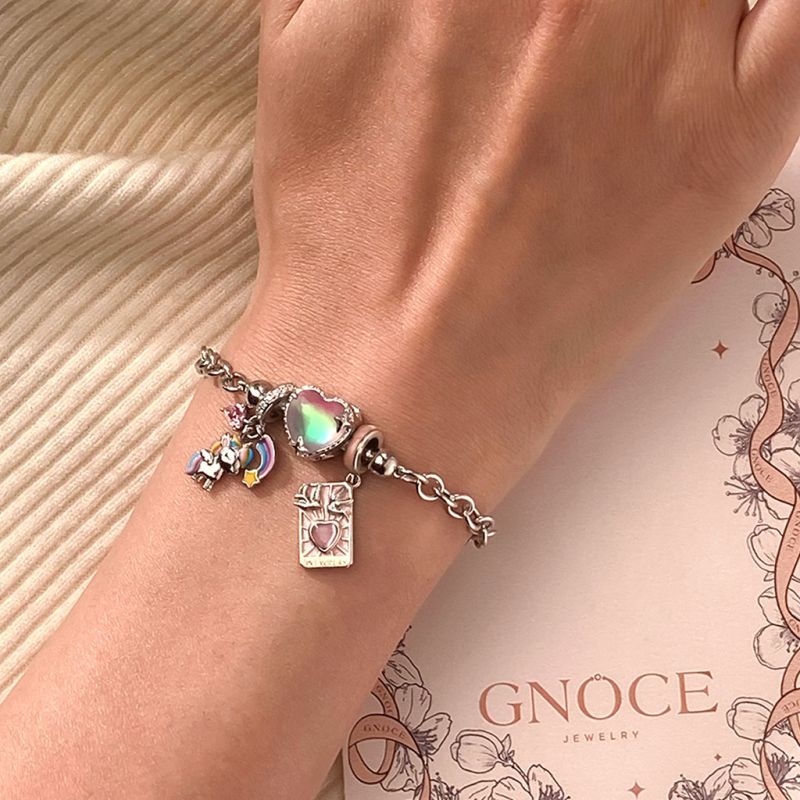 Heart Tarot Charm Bracelet Set