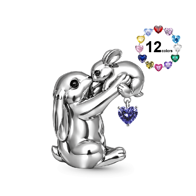 Rabbit Mother & Baby Charm