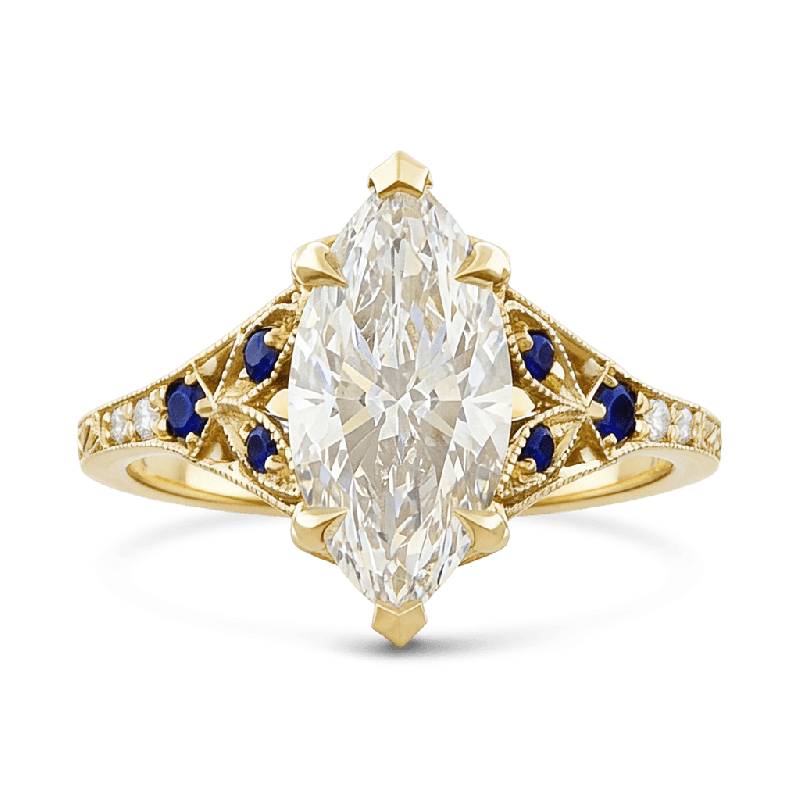 Marquise-cut Ring Set