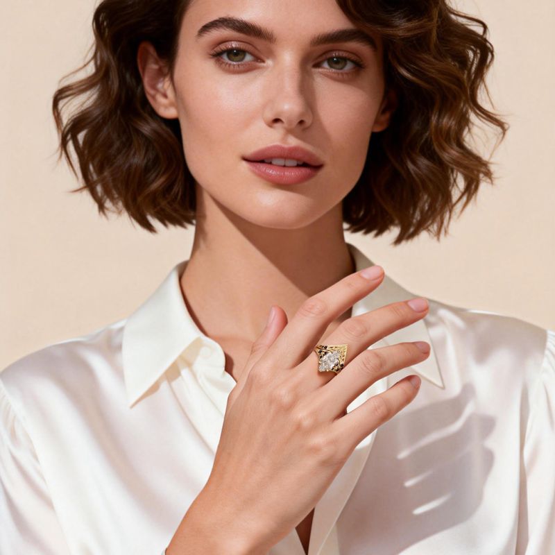 Marquise-cut Ring Set