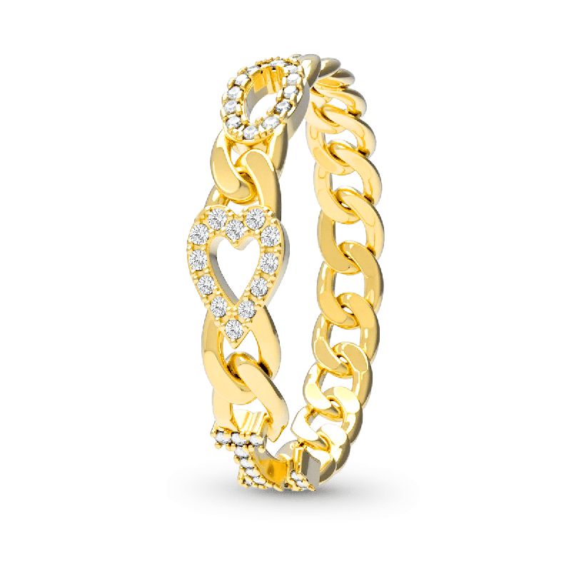 Letter Curb Chain Ring