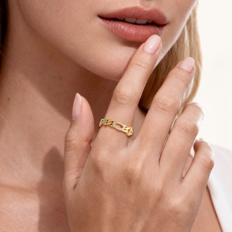 Letter Curb Chain Ring