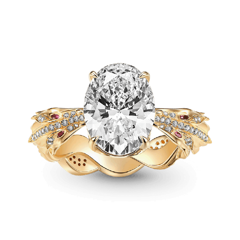 Twisted Band Oval-Cut Ring