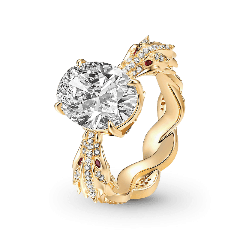 Twisted Band Oval-Cut Ring