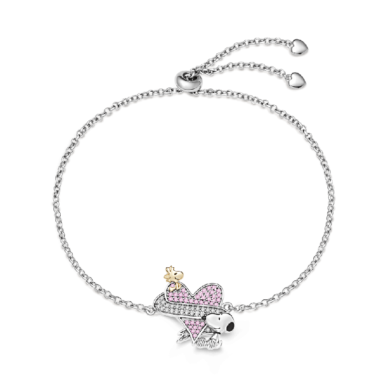 Snoopy Woodstock Heart Bracelet