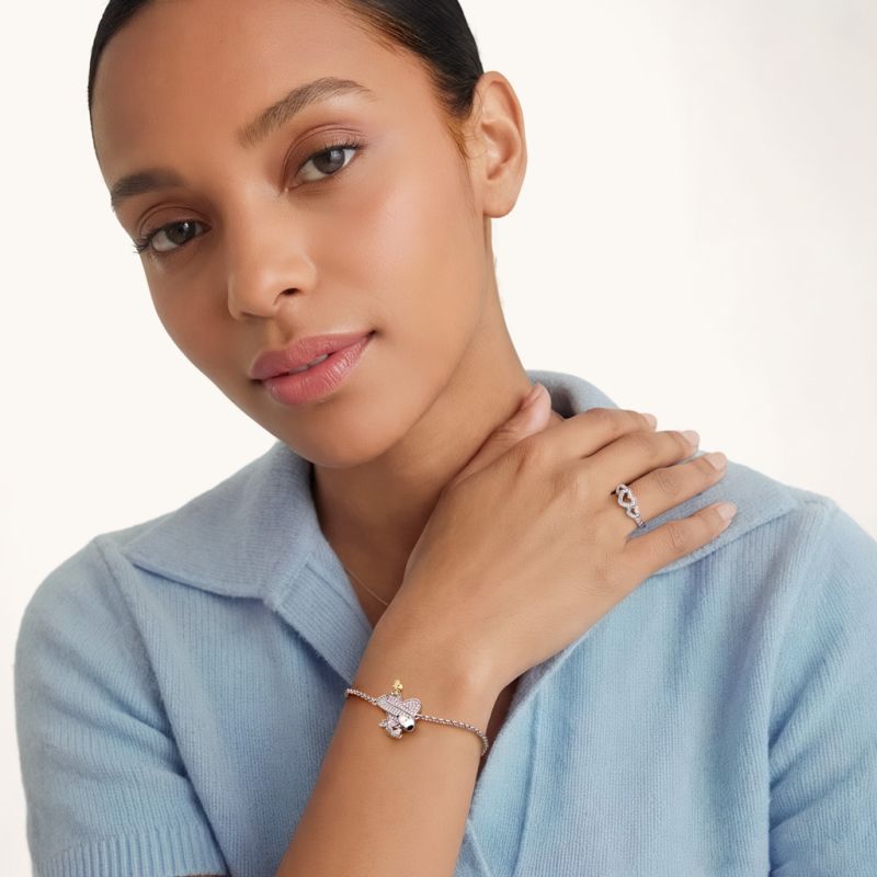 Snoopy Woodstock Heart Bracelet