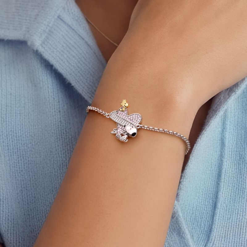 Snoopy Woodstock Heart Bracelet