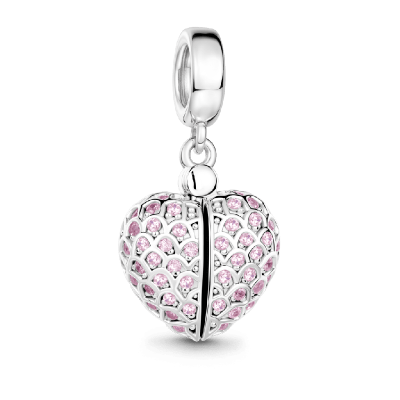 Mom Angel Wings Heart Locket Pendant
