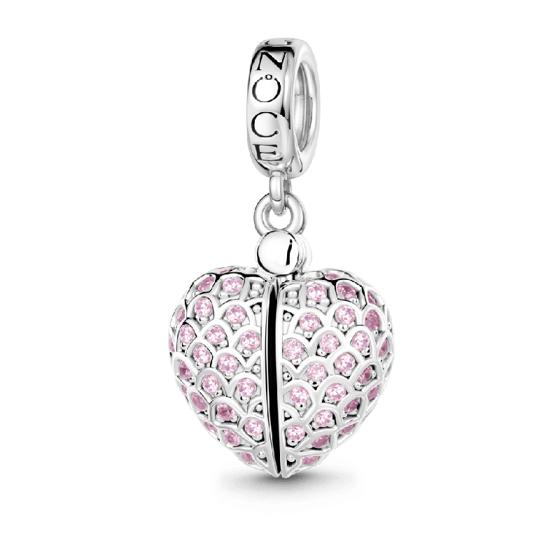 Mom Angel Wings Heart Locket Pendant