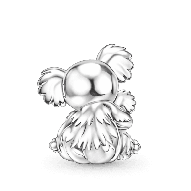 Koala Embraces Baby Heart Birthstone Charm
