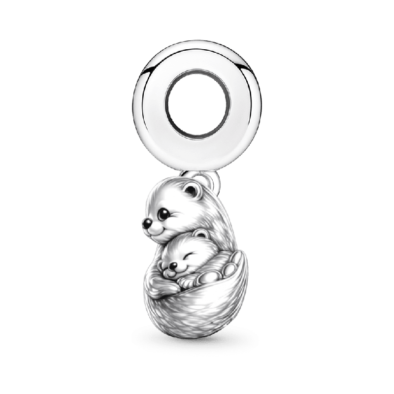 Otter Embraces Baby Pendant