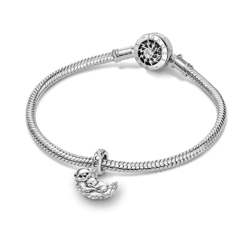 Otter Embraces Baby Pendant