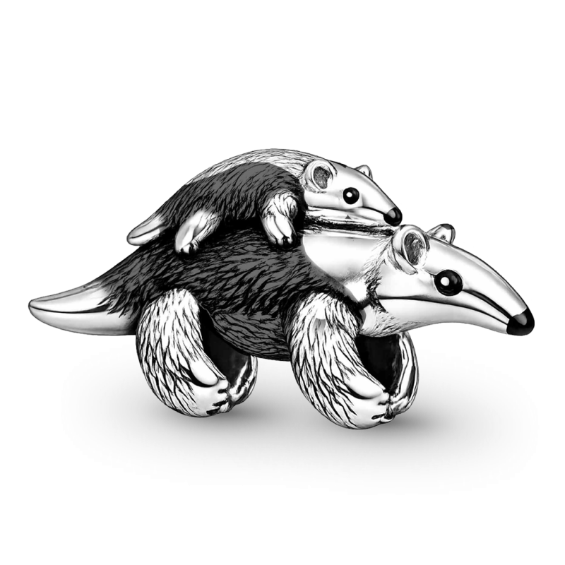 Anteater Carrying Baby Charm