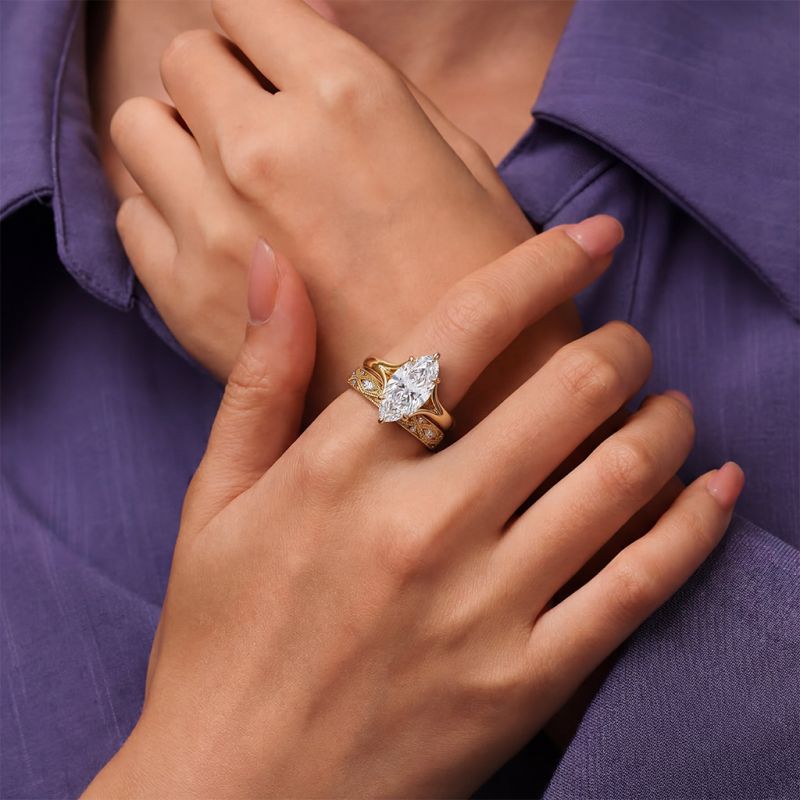 Marquise-Cut Ring Set
