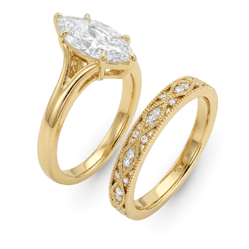 Marquise-Cut Ring Set