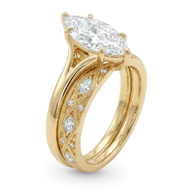 Marquise-Cut Ring Set